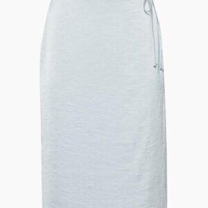 Aritzia Wilfred Elixir Blue Satin Maxi Skirt